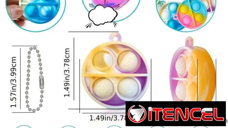 Llaveros Fidget Pop y con etiqueta 📛