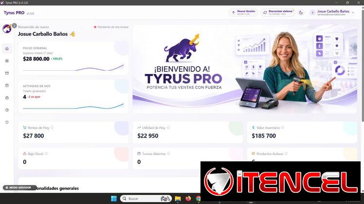 Tyrus: Sistema de gestión de negocios, sistema pos, de inventarios, catálogo online