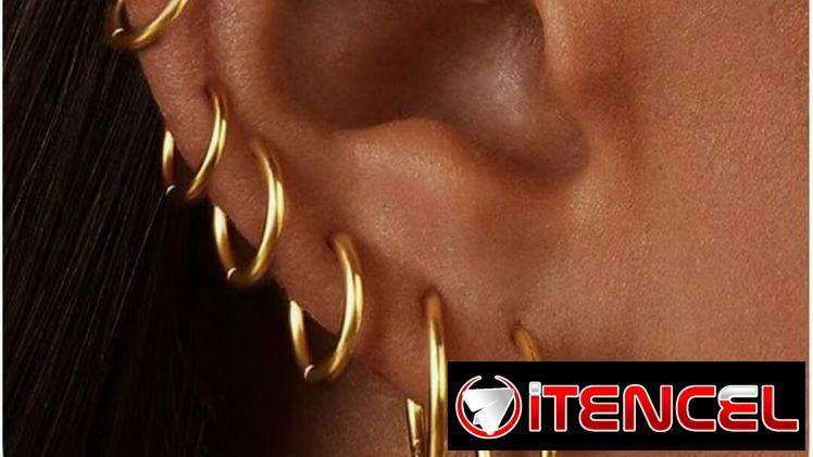 aretes de aro (hipoalergénicos) — foto 1