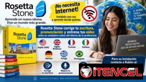 Si usted necesita aprender idiomas desde la comodidad de su hogar y a su propio ritmo Rosseta Stone es su solución.