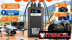 Super rápida / Power bank de 80000mAh súper rápida 180W. Brujula