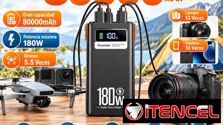 Super rápida / Power bank de 80000mAh súper rápida 180W. Brujula — foto 1