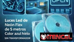 Oferta solo para NeĂłn flex color azul cielo. De 5 luces en adelante.