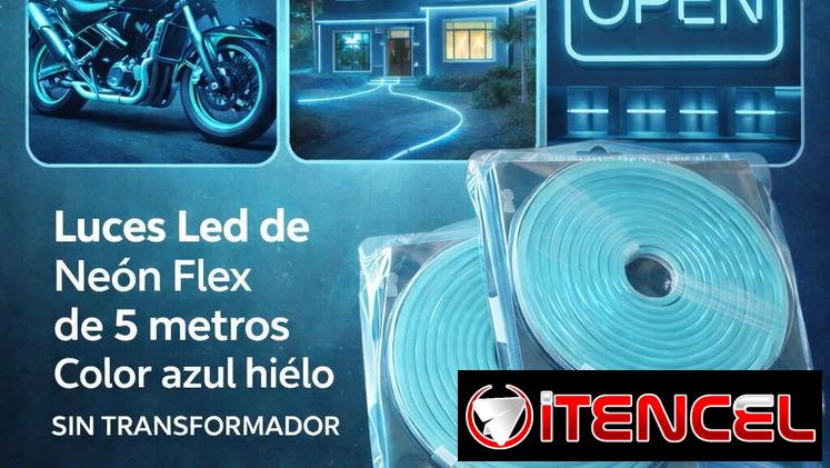 Oferta solo para Neón flex color azul cielo. De 5 luces en adelante.