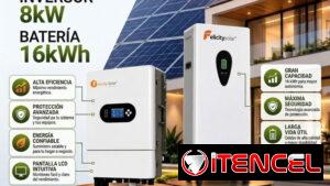 Combo Felicity Solar de Inversor de 8Kw con Bateria 16Kwh