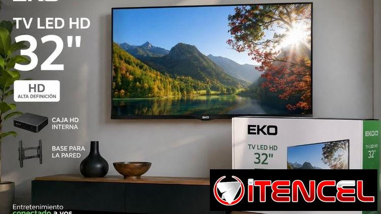 Smart TV Eko de 32 pulgadas cajita interna soporte a la pared incluido con envío GRATIS