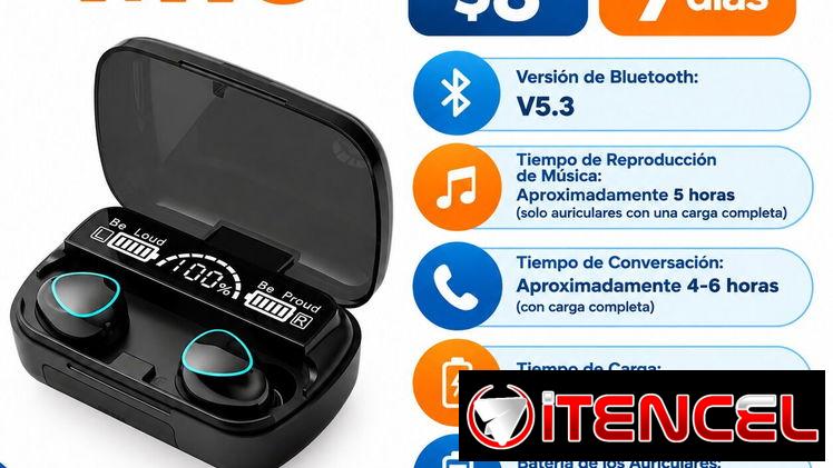 Wa.me/*5358296067 🎧🔥 *¡AUDÍFONOS BLUETOOTH M10!* 🔥🎧 💰 *Precio: $8 USD* 🛡️ *Garantía: 7 días* — foto 1