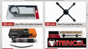Herramientas llave de cruz , filtro, compresores, pistola engrasadora y mucho más
