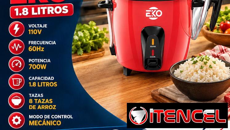 🍚 ROJA 🍚 ARROCERA EKO 1.8 LITROS COLOR ROJO. ENTREGA GRATIS  CON FACTURA Y GARANTÍA. 📲 54833699