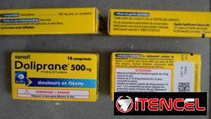 Paracetamol Doliprane 500mg * 16 pastillas, vence en abril 2027, 800 CUP, Vedado