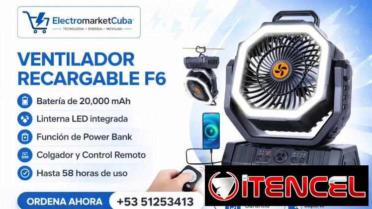 Ventilador recargable F6 20000mah — foto 1