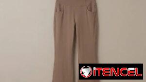 Pantalón Flare de Yoga y Tiempo Libre - Marrón Taupe Talla XL