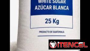 Contenedor de azúcar blanca