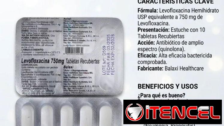 LEVOFLOXACINA 750 MG 10 TB VENCE 4/2027