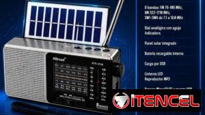 Radio Multibandas con Bluetooth y Linterna
