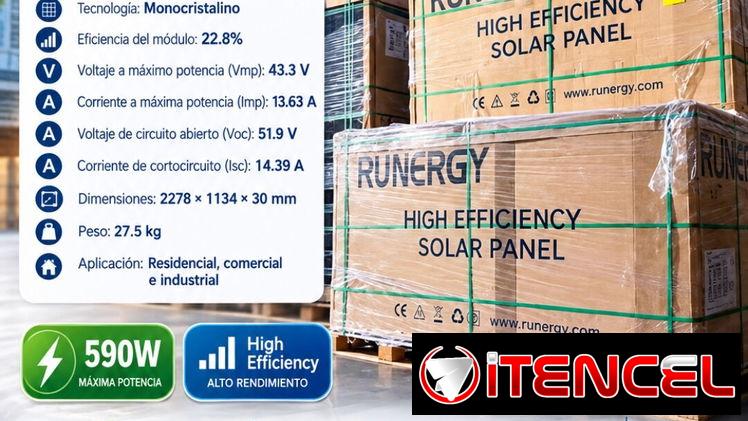 Panel solar RUNERGY de 590W