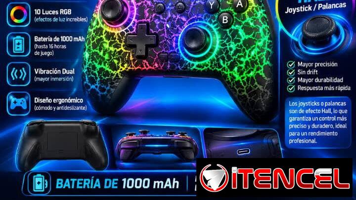 🎮🔥 ¡LLEVA TUS PARTIDAS AL SIGUIENTE NIVEL CON EL MANDO INALÁMBRICO PRO S-9 RGB! 🔥 Compatible con nintendos PC y...🎮 — foto 1