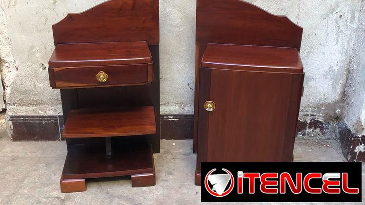 ⚜️ Cama camera con mesitas antigua restaurada • Entrega incluida 🚛 [66]