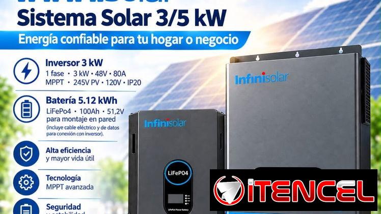 Kit Solar (todo en uno) InfiniSolar 3kw inversor con 7kWh batería