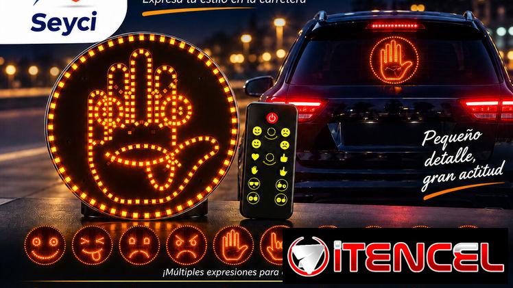 Luz LED de Emoticonos y Gestos para Ventana Trasera de Auto