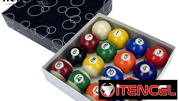 JUEGO COMPLETO DE BOLAS DE BILLAR ¨HONGJIE¨ DE 2-1/16 “(52,4mm)(BOLAS DE ENTRENAMIENTO Y PARA MESAS CHICAS)