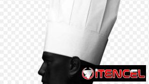 Gorro blanco para cocinero o chef