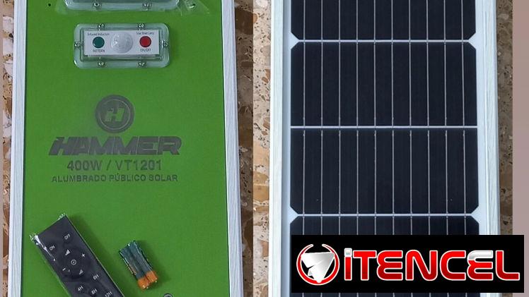 Lámpara fotovoltáica con panel solar para exterior 400W