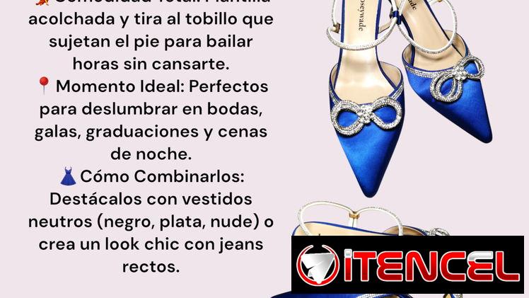 ​💙 Zapatos de Fiesta Azul Rey Joseywade con Pedrería – $25 USD
