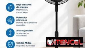 Ventilador de pedestal 16" Midea