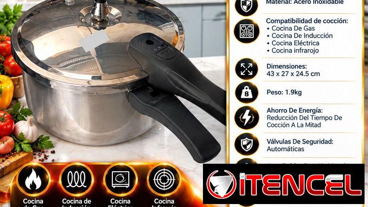 Olla Presión 6L acero inoxidable, marca EKO, Garantía de 6 meses y Factura. Entrega gratis. Variedad de Ollas y otros…