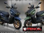 Moto de combustión y bicimoto eléctrica