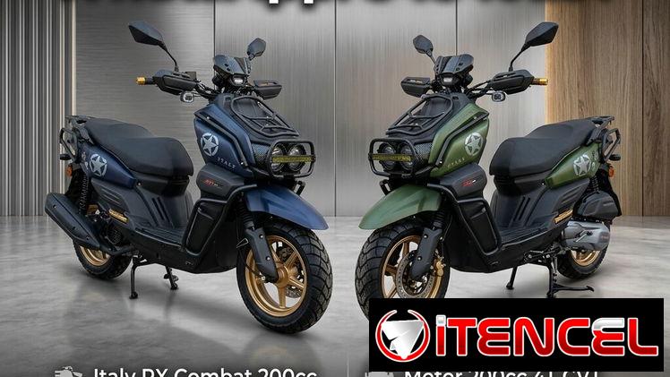 Moto de combustión y bicimoto eléctrica