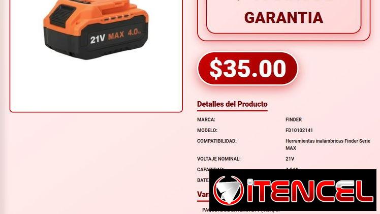 PAQUETE DE BATERÍA 21V (4.0A) FD10102141 .