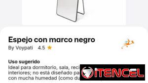 Espejo con marco negro