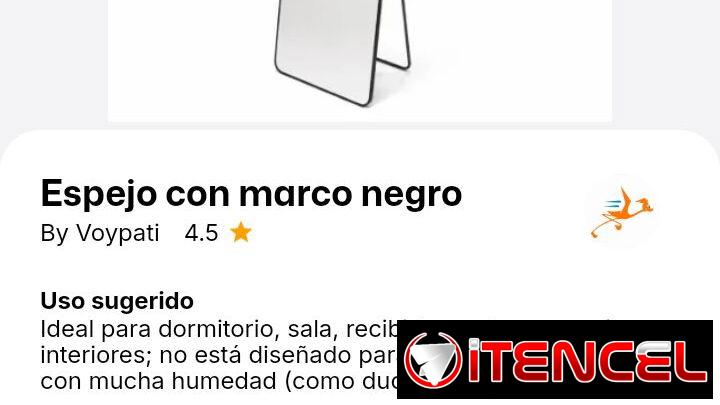 Espejo con marco negro
