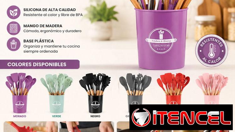 Set de utensilios de cocina de silicona de 12 piezas — foto 1