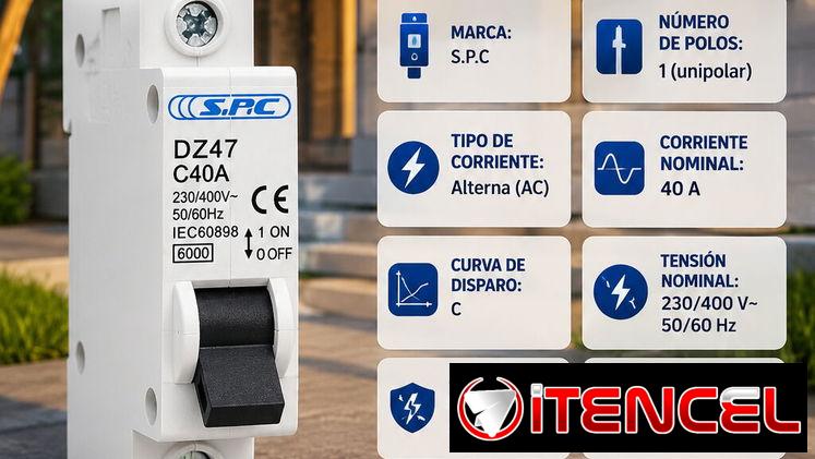 ⚡40A ⚡ BREKER SPC UNIPOR 40A. MENSAJERIA CON FACTURA Y GARANTIA. 📲 54833699