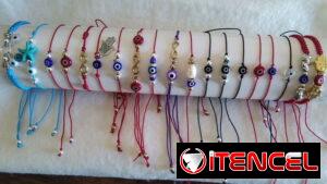 PULSERAS VARIADAS CON HILO CHINO Y ACCESORIOS