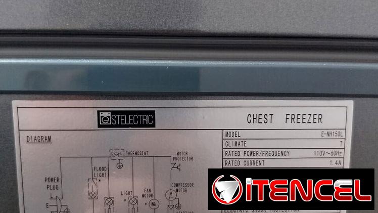 Nevera congeladora horizontal Estelectric 5.5 pies , modelo E-NH150L — foto 3