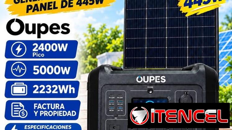 ️ESTACIÓN OUPES + PANEL SOLAR MONOCRISTALINO 445W