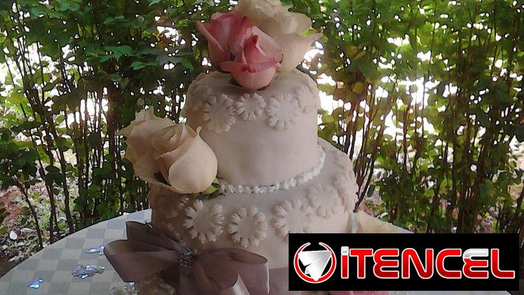 CAKES PARA BODAS PRECIOSOS CAKES DE MERENGUE Y DE FONDANT CON FLORES COMESTIBLES — foto 3