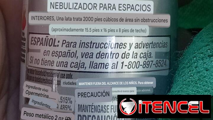 Bomba de fumigación para chinches (alcanza 2000 pies cúbicos )