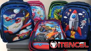Mochilas escolares con merendero y portalápices