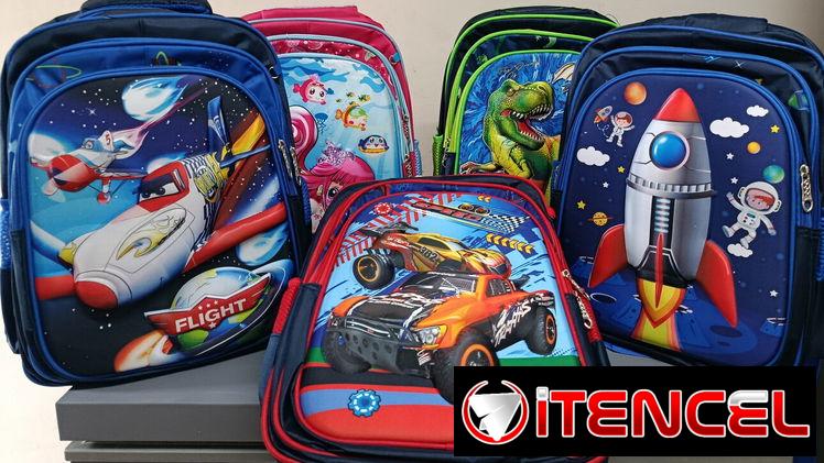 Mochilas escolares con merendero y portalápices