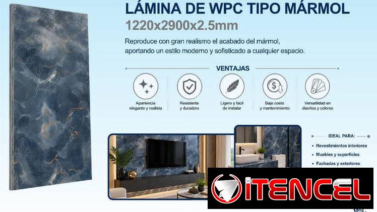 🚧 Lámina de WPC Tipo Mármol Medidas: 1220 x 2900 x 2.5 mm 🚧 — foto 3
