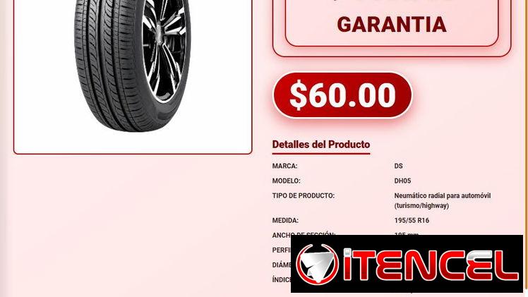 Neumatico De Verano DS DH05 195/55R16 87V Rendimiento En Mojado VPT-0157