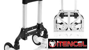 Carretilla de Mano portátil Plegable y Extensible con Ruedas- Carro de Transporte Aluminio Ligero-