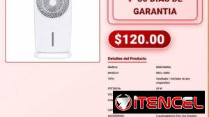 Ventilador Enfriador de Aire Bravoking 110V Incluye 2 Ice Packs VPT-0184