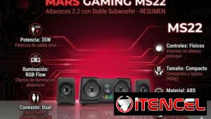 🦅🏛️Bocinas Mars Gaming 2.2 RGB (35W) — 💲50 USD🗡️