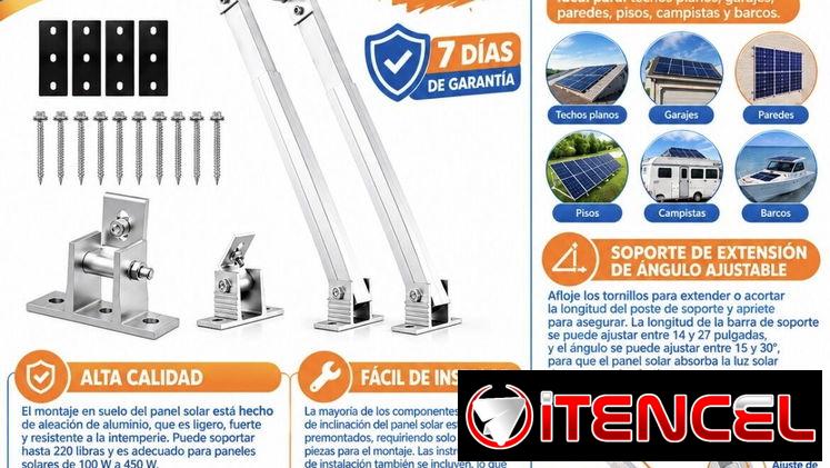 SOPORTE AJUSTABLE PARA PANEL SOLAR